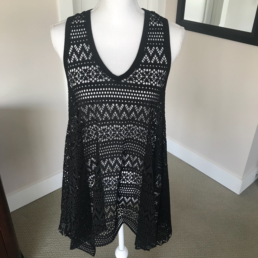 eshe Black Lace Coverup, M